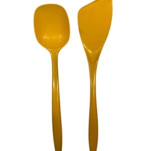 Vintage Hutzler Rosti Design Yellow Melamine Angle Spatula Spoon Denmark Utensil